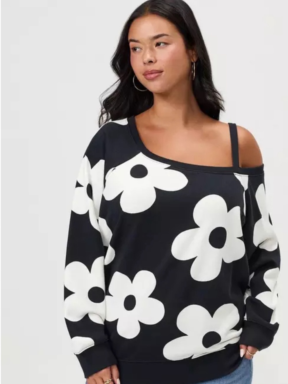 French Terry Off the Shoulder Shirt